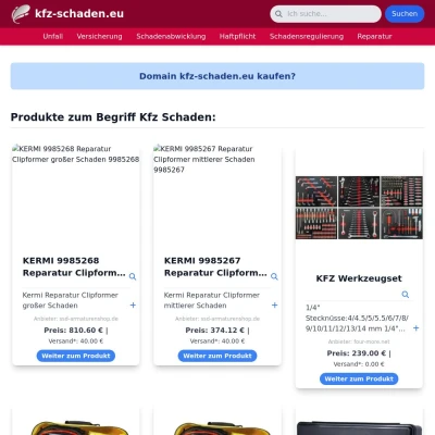 Screenshot kfz-schaden.eu