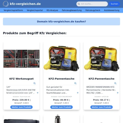 Screenshot kfz-vergleichen.de