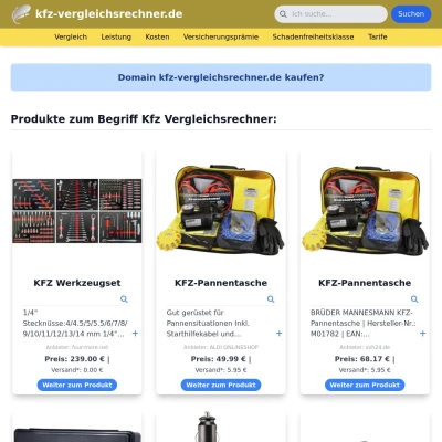 Screenshot kfz-vergleichsrechner.de