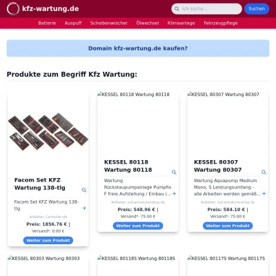 Screenshot kfz-wartung.de
