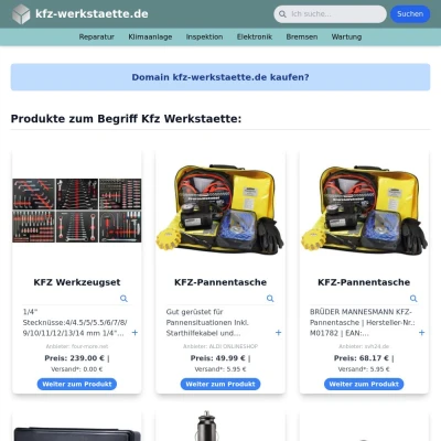 Screenshot kfz-werkstaette.de