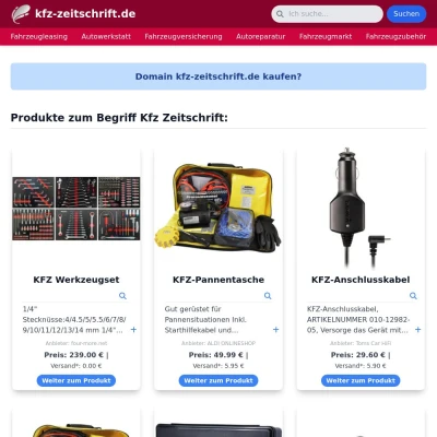 Screenshot kfz-zeitschrift.de