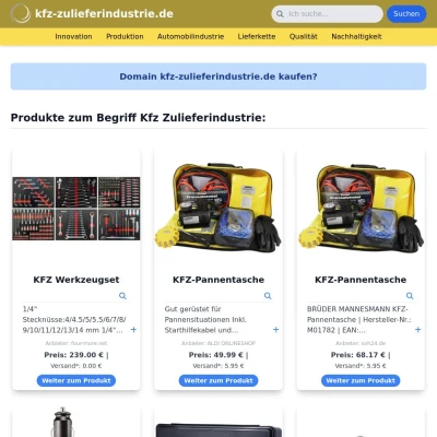 Screenshot kfz-zulieferindustrie.de