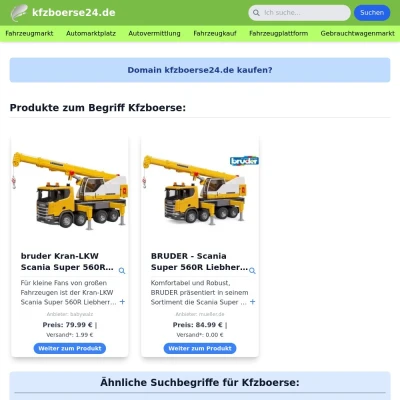 Screenshot kfzboerse24.de