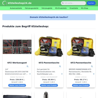 Screenshot kfzteileshop24.de