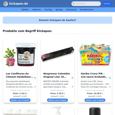 Screenshot kickapoo.de