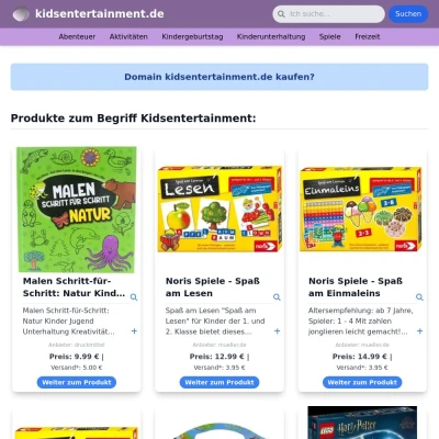 Screenshot kidsentertainment.de