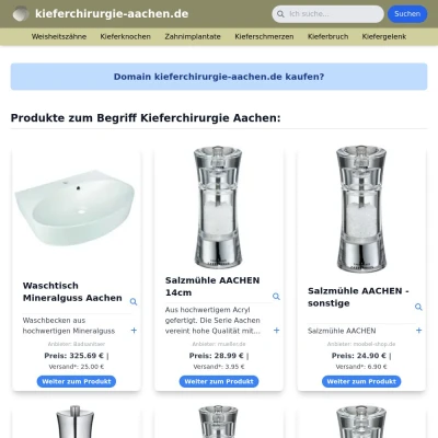 Screenshot kieferchirurgie-aachen.de