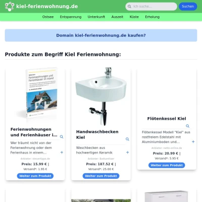 Screenshot kiel-ferienwohnung.de