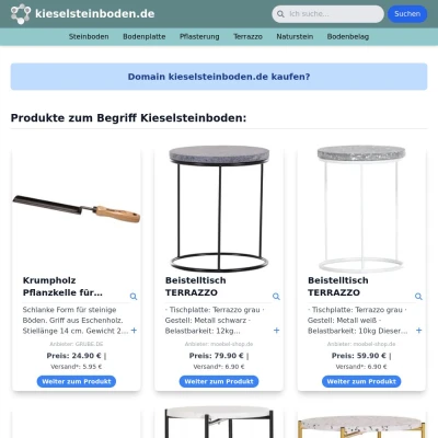 Screenshot kieselsteinboden.de