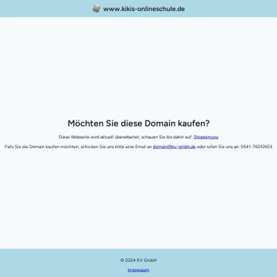Screenshot kikis-onlineschule.de