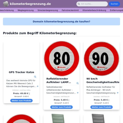 Screenshot kilometerbegrenzung.de