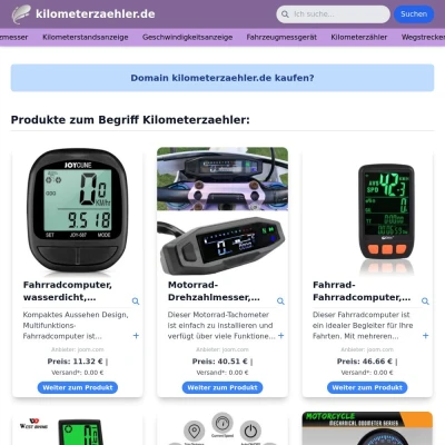 Screenshot kilometerzaehler.de