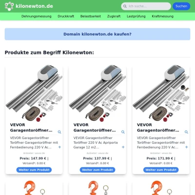 Screenshot kilonewton.de