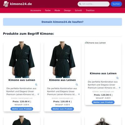 Screenshot kimono24.de