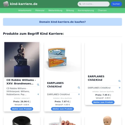 Screenshot kind-karriere.de