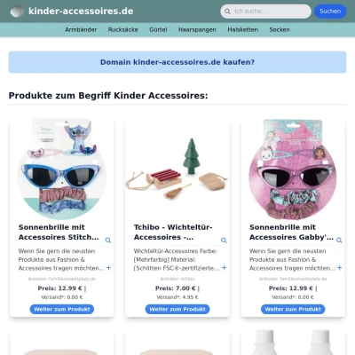 Screenshot kinder-accessoires.de