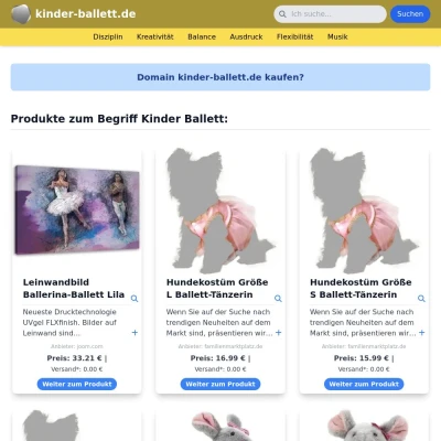 Screenshot kinder-ballett.de