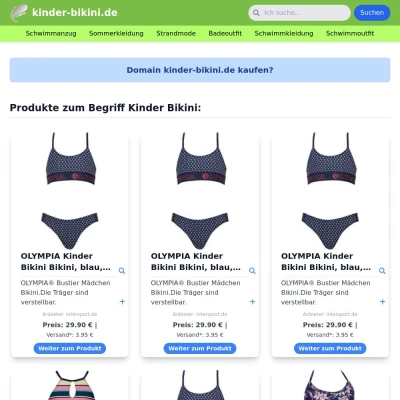 Screenshot kinder-bikini.de