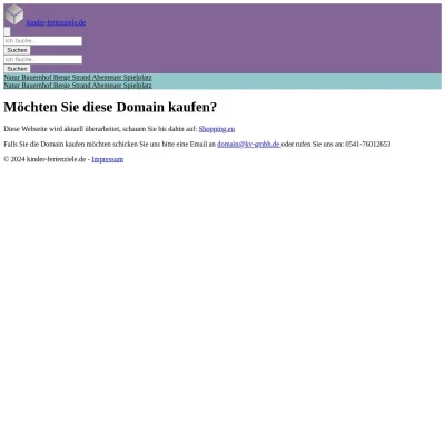 Screenshot kinder-ferienziele.de