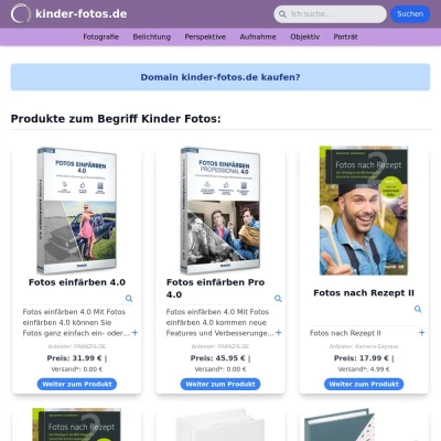 Screenshot kinder-fotos.de