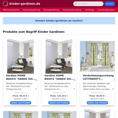 Screenshot kinder-gardinen.de