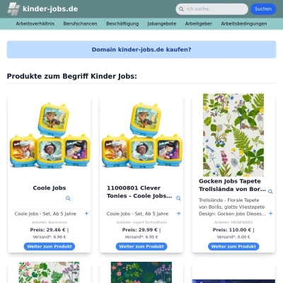 Screenshot kinder-jobs.de