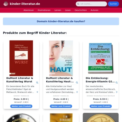 Screenshot kinder-literatur.de