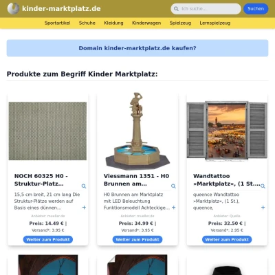 Screenshot kinder-marktplatz.de