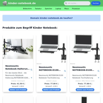Screenshot kinder-notebook.de