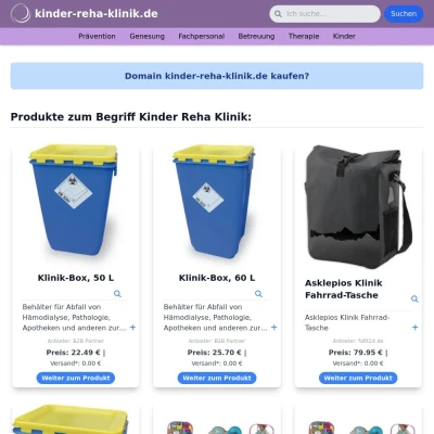 Screenshot kinder-reha-klinik.de