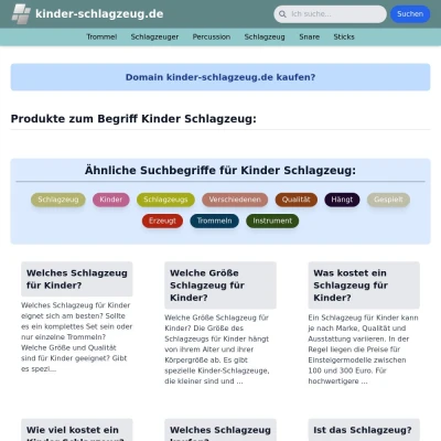 Screenshot kinder-schlagzeug.de