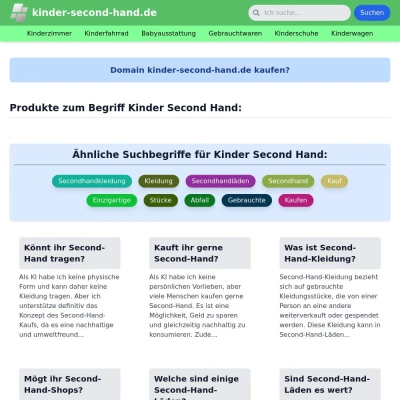 Screenshot kinder-second-hand.de