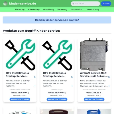 Screenshot kinder-service.de