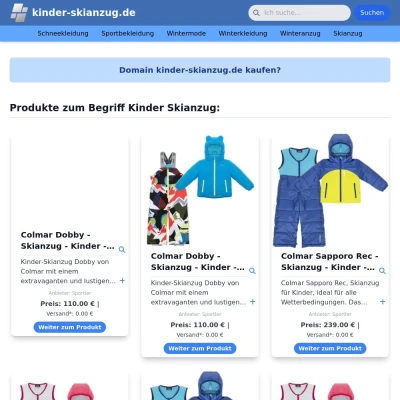 Screenshot kinder-skianzug.de