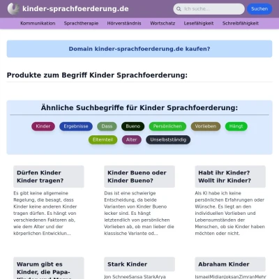 Screenshot kinder-sprachfoerderung.de