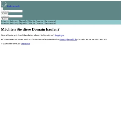 Screenshot kinder-uhren.de