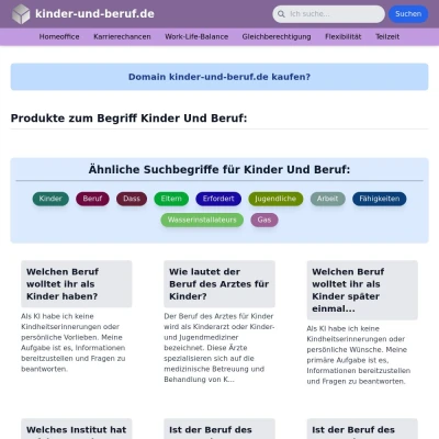 Screenshot kinder-und-beruf.de