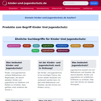 Screenshot kinder-und-jugendschutz.de