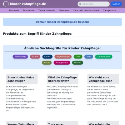 Screenshot kinder-zahnpflege.de