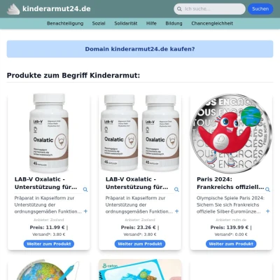 Screenshot kinderarmut24.de