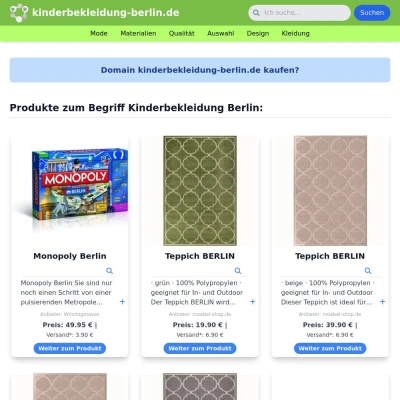 Screenshot kinderbekleidung-berlin.de