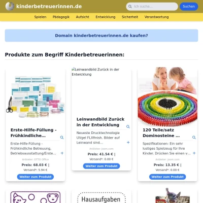 Screenshot kinderbetreuerinnen.de