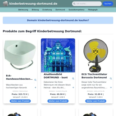 Screenshot kinderbetreuung-dortmund.de