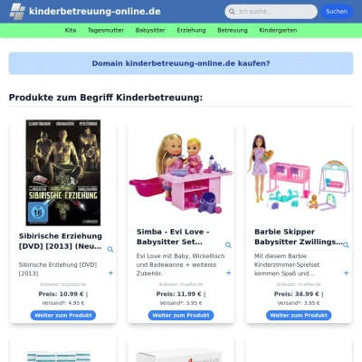 Screenshot kinderbetreuung-online.de