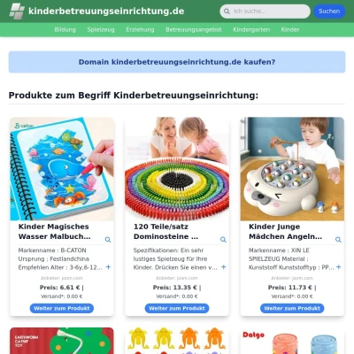 Screenshot kinderbetreuungseinrichtung.de