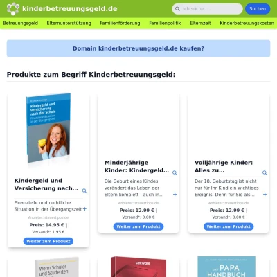 Screenshot kinderbetreuungsgeld.de