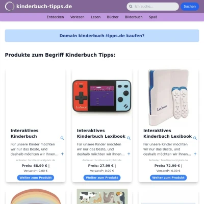 Screenshot kinderbuch-tipps.de