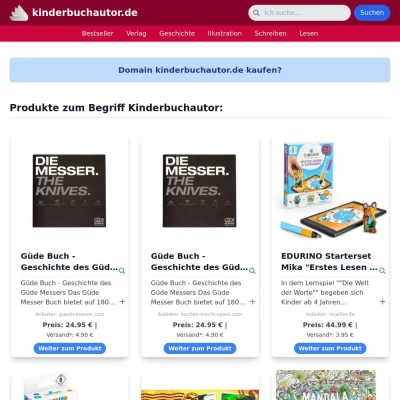 Screenshot kinderbuchautor.de