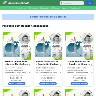 Screenshot kinderdusche.de